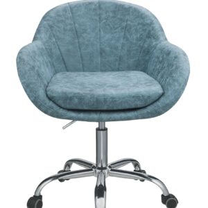 27.2" x 25.6" x 39.8"Denim Mesh/Fabric Chair