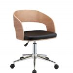 Mod Rolling Black Faux Leather Office Desk Chair