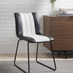 White Faux Leather Armless Swivel Bar Stool with Brushed Stainless Steel Base