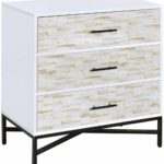 32′ X 19′ X 33′ White  Weathered Wood Pattern Nightstand