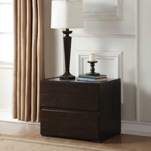 22' X 16' X 27' White Wood Nightstand 2 Drawers