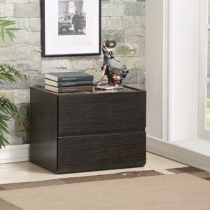 22' X 16' X 27' White Wood Nightstand 2 Drawers