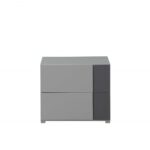 24′ X 17′ X 20′ Light Grey And Dark Grey Nightstand