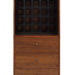 24″ X 20″ X 52″ Wine Cabinet In Walnut – Mdf