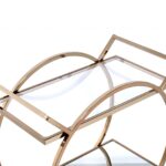 33′ X 19′ X 35′ Champagne Metal Tube Serving Cart