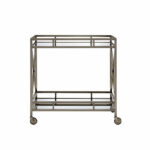 34′ X 20′ X 35′ Antique Brass Metal Serving Cart
