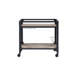 32′ X 16′ X 31′ Black Metal Serving Cart