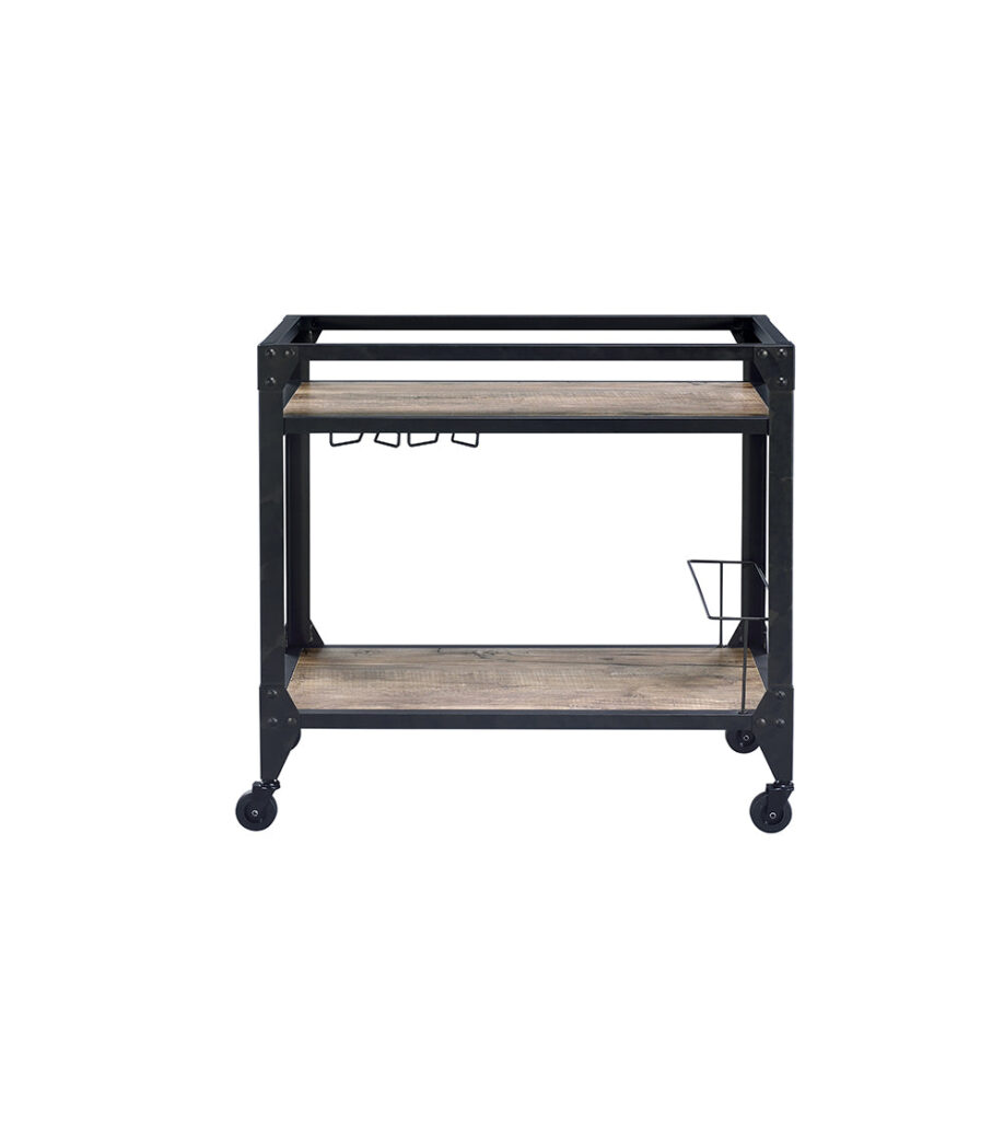 32′ X 16′ X 31′ Black Metal Serving Cart