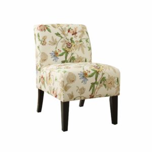 Dark Yellow Velvet with Piping Accent Chair