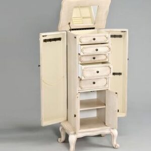 45.5' X 82' X 85' White Wood Twin Bed