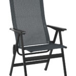 High-back chair – Black Steel Frame – Obsidian Duo Fabric