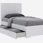 42 X 79 X 48 Gloss White Stainless Steel Twin Bed