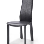 Set of 4 Modern Dining Black Faux Leather Dining Chairs