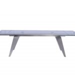 79 X 40 X 31 Clear Glass Extendable Dining Table