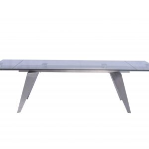 46' X 120' X 32' Antique Platinum Wood Poly Resin Dining Table (120'L)