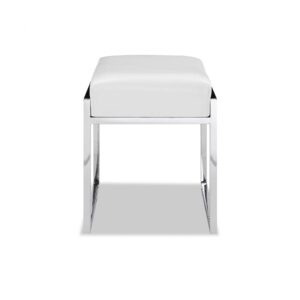 Mirrored Crescent Vanity Stool