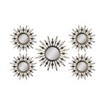 Distressed Bronze Burst Metal Framed Wall Mirror