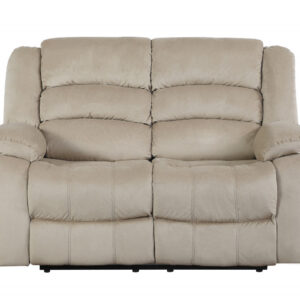 38" Dazzling Twoto Tone Leather Loveseat
