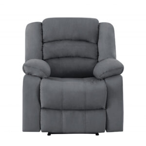 37" Grey Chic Leather Recliner Chair