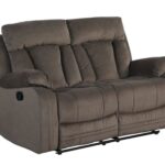 40″ Modern Brown Fabric Loveseat