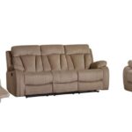 120″ Modern Beige Fabric Sofa Set