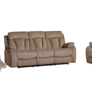 120" Modern Beige Fabric Sofa Set