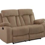 40″ Modern Beige Fabric Loveseat