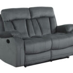 40″ Modern Grey Fabric Loveseat