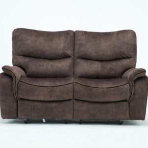 38" Dazzling Twoto Tone Leather Loveseat