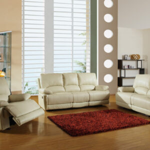 124" Classy Brown Leather Sofa Set