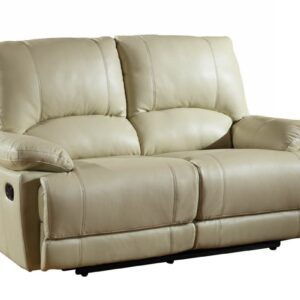36" Glamorous Brown Leather Loveseat