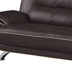 35' X 78' X 36' Beige Linen Upholstery Metal Leg Sofa w2 Pillows