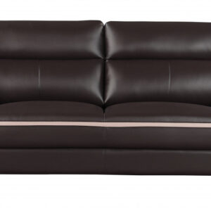 35' X 78' X 36' Beige Linen Upholstery Metal Leg Sofa w2 Pillows