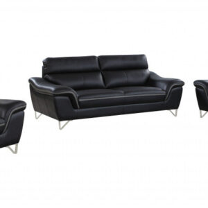 108" Charming Beige Leather Sofa Set