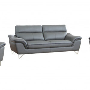 108" Charming Beige Leather Sofa Set