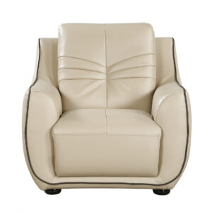 35' X 38' X 36' Beige Linen Upholstery Metal Leg Chair