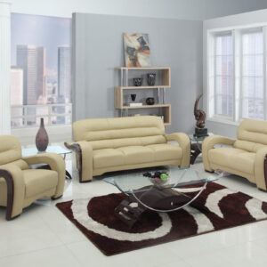 92" Lovely Light Grey Leather Sofa