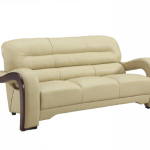 36" Contemporary Black Leather Loveseat