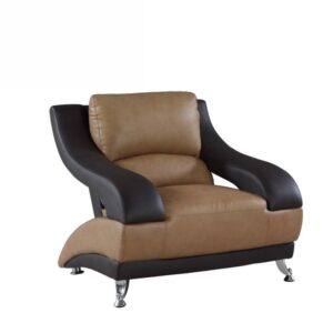 35' X 38' X 36' Beige Linen Upholstery Metal Leg Chair