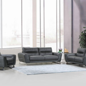 102" Lovely Dark Grey Couch Set