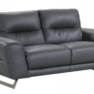 29to 38" Modern Beige Leather Loveseat