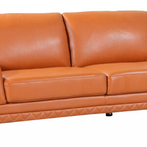 124" Classy Brown Leather Sofa Set
