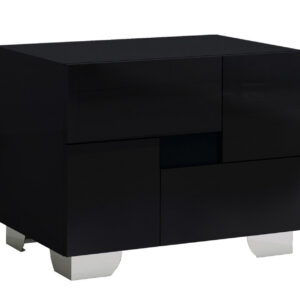 18" Superb Black High Gloss Nightstand