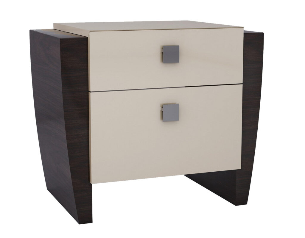 22″ Refined Beige High Gloss Nightstand