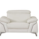 31″ White Fashionable Leather Chair