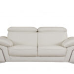 31″ Fashionable White Leather Loveseat