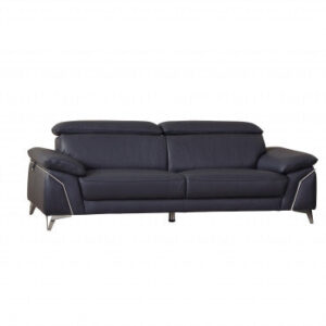 92" Lovely Light Grey Leather Sofa