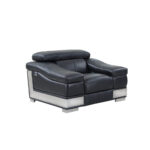 31″ to 39″ Black Modern Leather Chair