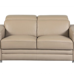 29to 38" Modern Beige Leather Loveseat