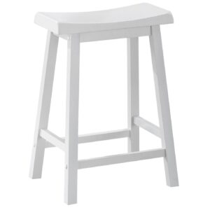 24 X 18 X 18 Yellow Country Cottage Style Wooden Stool